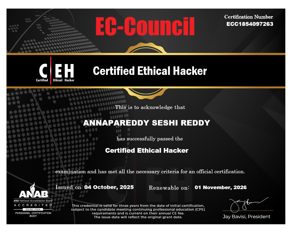 Certified Ethical Hacker v13
